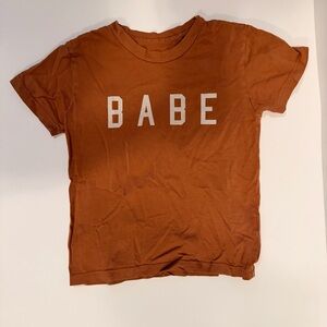 Ford and Wyatt Kids Brown 'Babe' T-Shirt
